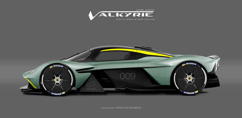 Illustration for article titled The Aston Martin Valkyrie Looks Especially Good In Classic Racing Liveries